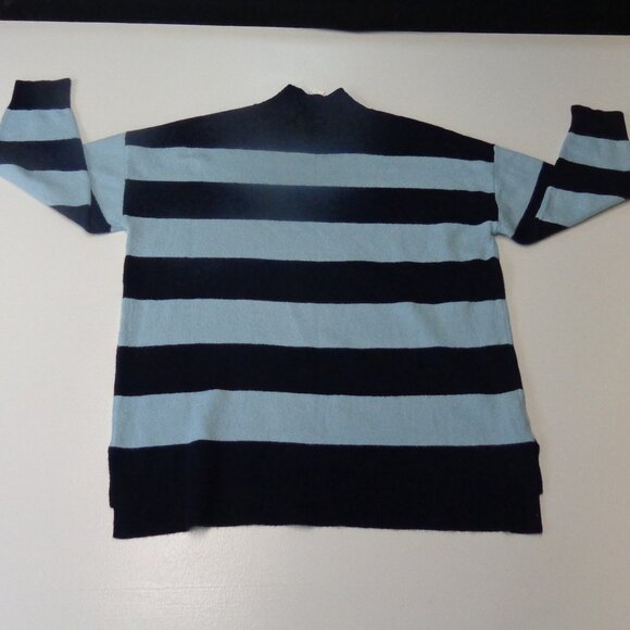 NWT Loft *Size XL  Navy and Baby Blue Striped Sweater - Picture 2 of 10